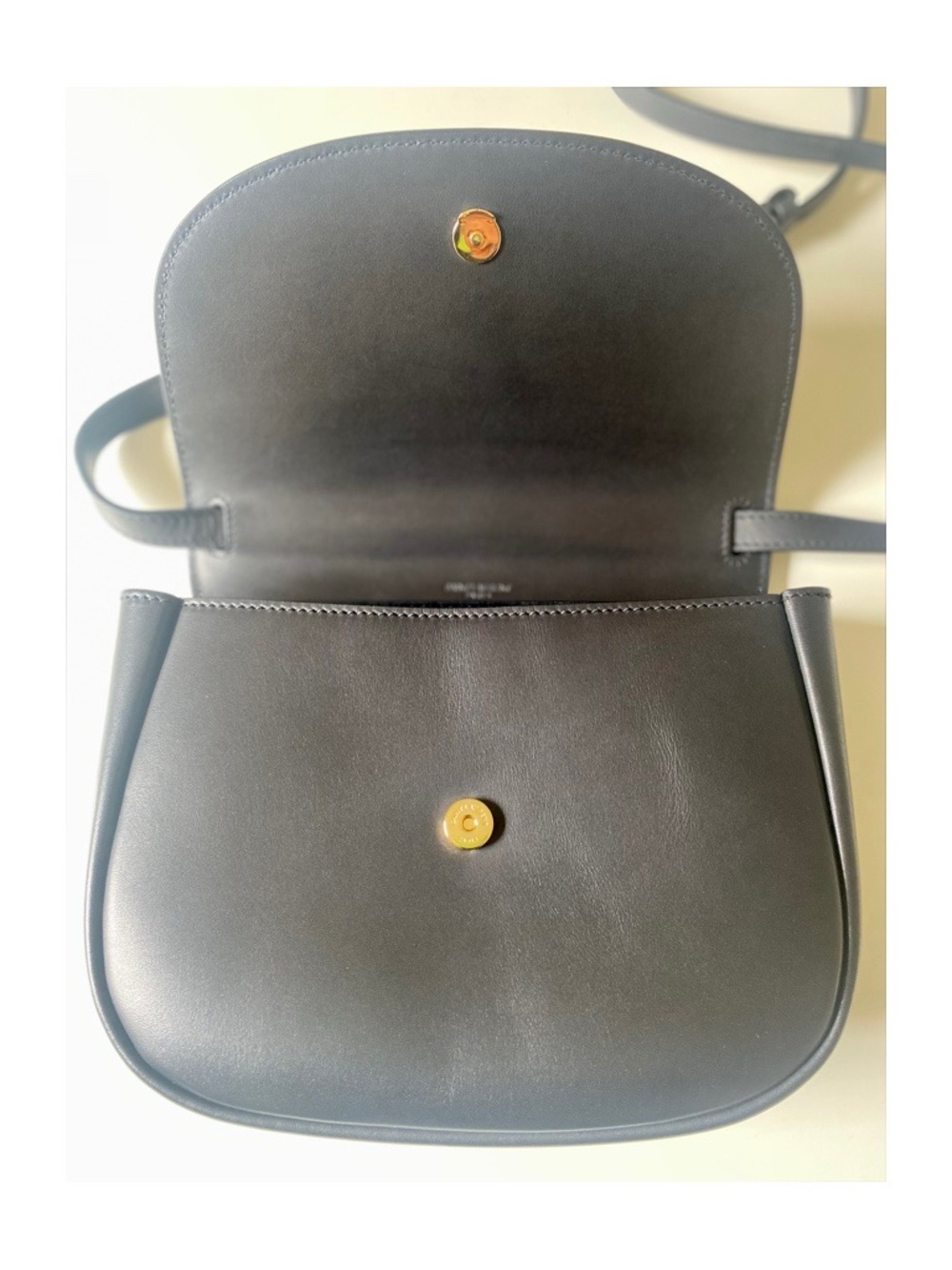 Saint Laurent Black Leather Crossbody with Gold YSL Logo - Picture 10 of 14